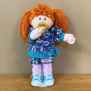 Vintage Cabbage Patch Kids Designer Line Doll With Red Hair And Pacifier